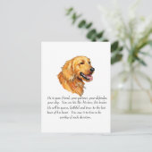 Golden Retriever Aandenken Briefkaart (Staand voorkant)