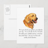 Golden Retriever Aandenken Briefkaart (Voorkant / Achterkant)
