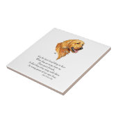 Golden Retriever Aandenken Tegeltje (Zijkant)