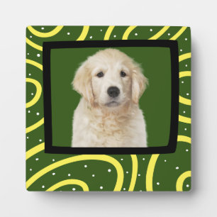 Golden Retriever aangepast foto-lijst Fotoplaat