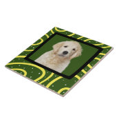 Golden Retriever aangepast foto-lijst Tegeltje (Zijkant)