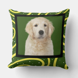 Golden Retriever aangepast lijst patroonfoto Kussen
