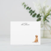 Golden Retriever Aangepast vlak Dank je wel Bedankkaart (Staand voorkant)