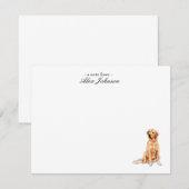 Golden Retriever Aangepast vlak Dank je wel Bedankkaart (Voorkant / Achterkant)