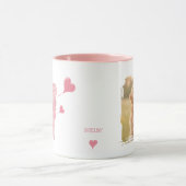 Golden Retriever Aangepaste Foto & Naam Valentijn Mok (Midden)