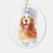 Golden Retriever - Aangepaste naam hond - Kerstmis Keramisch Ornament (Links)