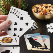 Golden Retriever aangepaste naam Memorial Silhouet Pokerkaarten (Insitu)