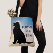 Golden Retriever aangepaste naam Memorial Silhouet Tote Bag (Dichtbij)