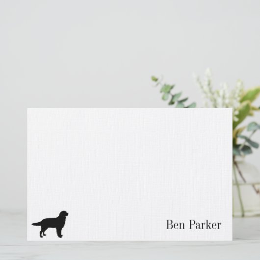 Golden Retriever - Aangepaste schrijfbenodigdheden Briefpapier (Staand voorkant)