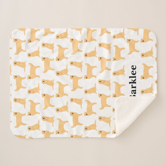 Golden Retriever - Aangepaste verpakking - Dog Sherpa Deken (Voorkant (horizontaal))