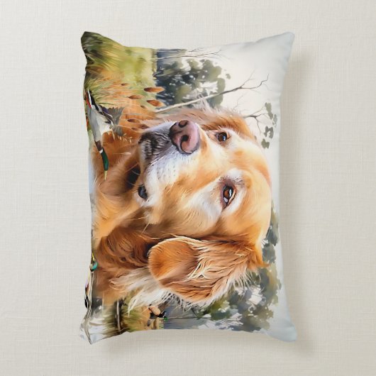 Golden Retriever Accent Kussen (Voorkant(Verticaal))