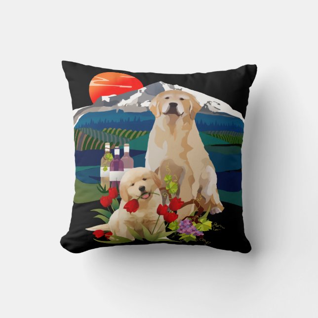 Golden Retriever Accent Pillow Kussen (Voorkant)
