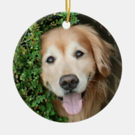 Golden Retriever achter een glimlach Keramisch Ornament