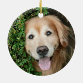 Golden Retriever achter een glimlach Keramisch Ornament (Achterkant)