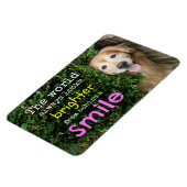 Golden Retriever achter een glimlach Magneet (Linkerzijde)