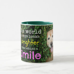 Golden Retriever achter een glimlach Mok