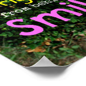 Golden Retriever achter een glimlach Poster (Hoek)