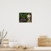 Golden Retriever achter een glimlach Poster (Keuken)