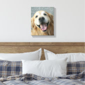 Golden Retriever — Afdrukken met omhuld Canvas (Insitu (Slaapkamer))