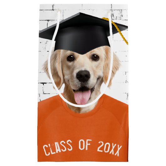 Golden Retriever Afstuderen Klein Cadeauzakje (Voorkant)