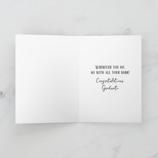 Golden Retriever Afstuderen op Brick Kaart (Binnen)