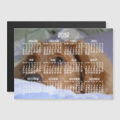 Golden Retriever Agenda 2018 Magnetische Kaart 5x7 (Voorkant / Achterkant)
