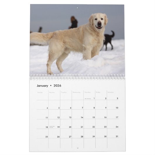 Golden Retriever Agenda 2026 Maandelijks Kalender (Jan 2026)