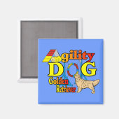 Golden Retriever Agility Cadeaus Magneet (Voorkant / Achterkant)
