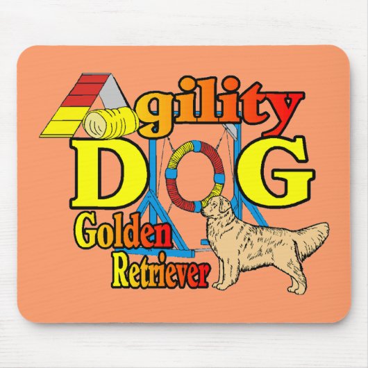 Golden Retriever Agility Gifts Muismat (Voorkant)