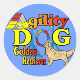 Golden Retriever Agility Gifts Ronde Sticker