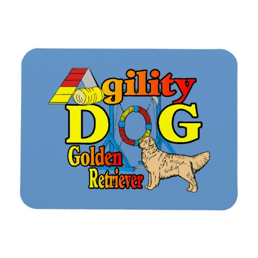 Golden Retriever Agility Magneet (Horizontaal)