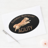 Golden Retriever Agility-sticker Ovale Sticker (Envelop)