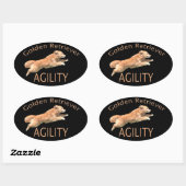 Golden Retriever Agility-sticker Ovale Sticker (Vel)