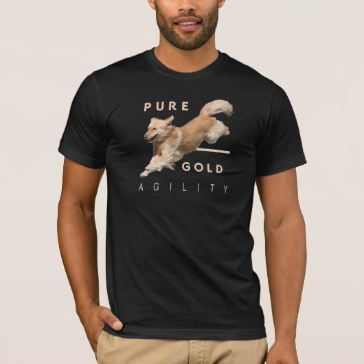 Golden Retriever Agility T-shirt "PureGold" (Voorkant)