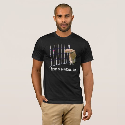 Golden Retriever Agility "Weaves" Donkere T-shirt (Voorkant volledig)