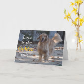 Golden Retriever All Occasion Card Kaart (Gele Bloem)
