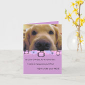Golden Retriever All Occasion Wenskaart Kaart (Gele Bloem)
