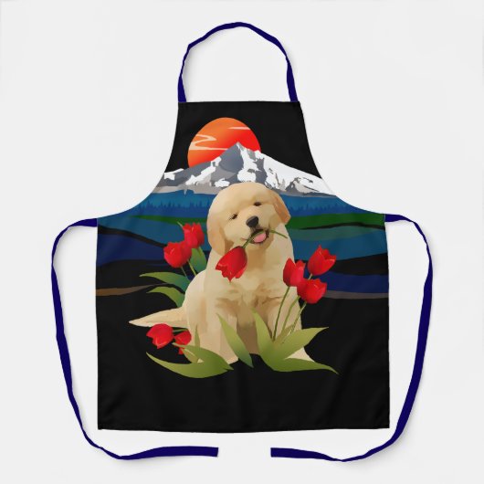 GOLDEN RETRIEVER All-Over Print Schort (Voorkant)