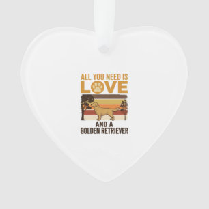 Golden Retriever Alles wat je nodig hebt is Liefde Ornament