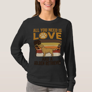 Golden Retriever Alles wat je nodig hebt is Liefde T-shirt