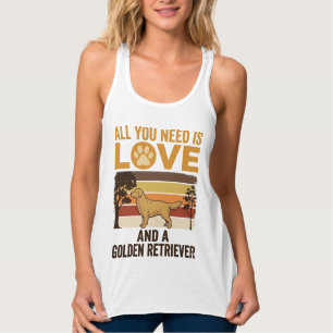 Golden Retriever Alles wat je nodig hebt is Liefde Tanktop