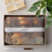 Golden Retriever als Vuurvechter - Tissuepapier (Geschenk)