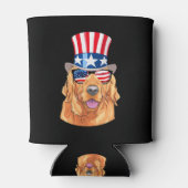 Golden Retriever America, 4e juli Verenigde Staten Blikjeskoeler (Achterkant)