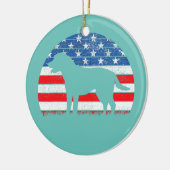 Golden Retriever American Flag Cream Retriever Keramisch Ornament (Links)