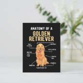 Golden Retriever Anatomy Funny Dog Briefkaart (Staand voorkant)