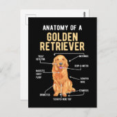Golden Retriever Anatomy Funny Dog Briefkaart (Voorkant / Achterkant)