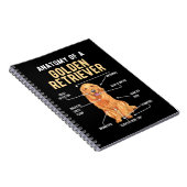 Golden Retriever Anatomy Funny Dog Notitieboek (Rechterzijde)