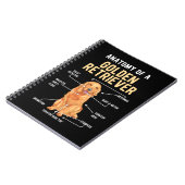 Golden Retriever Anatomy Funny Dog Notitieboek (Linkerzijde)