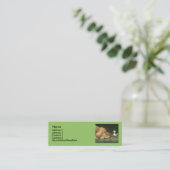 "Golden Retriever and Ducking"-label voor honden Mini Visitekaartje (Staand voorkant)