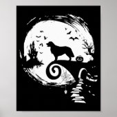 Golden Retriever And Moon Halloween Costume Dog Lo Poster (Voorkant)